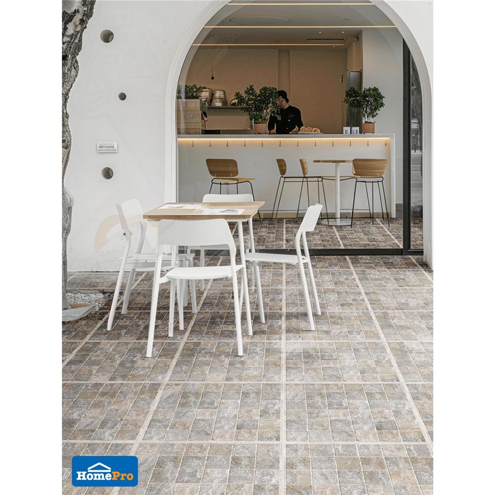 กระเบื้องพื้นพอร์ซเลน 59.8x59.8 ซม. TARA บี สโตน น้ำตาล A 1.07 ตร.ม.