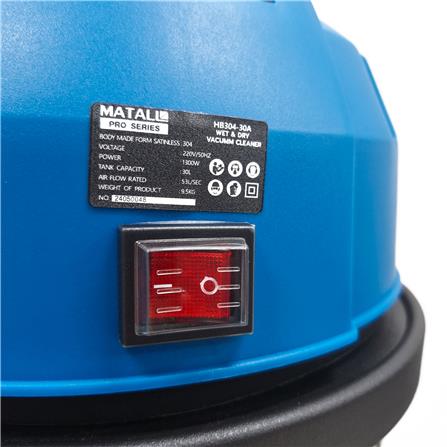 เครื่องดูดฝุ่นเปียกและแห้ง MATALL PRO MTP-30L 1300 วัตต์ 30 ลิตร_4