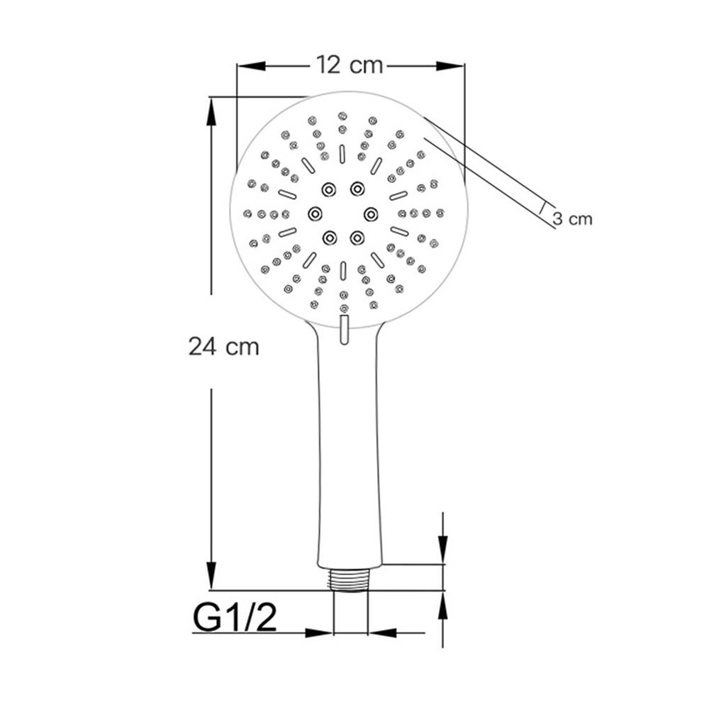 ชุดฝักบัวสายอ่อน 3 ระดับ DONMARK GL-3709 สีโครม