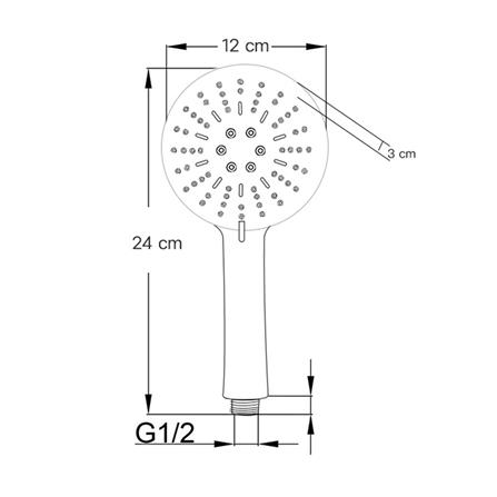 ชุดฝักบัวสายอ่อน 3 ระดับ DONMARK GL-3709 สีโครม_2