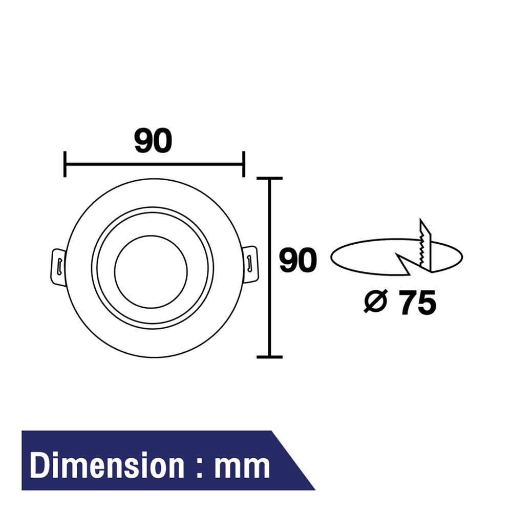 ดาวน์ไลท์ BEC OMR-1P B 3.5 นิ้ว สีดำ 3.5 กลม