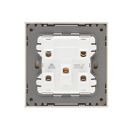 ชุดเต้ารับคู่ 3 ขา 2 ช่อง SAHN D102L-G สีทอง_3