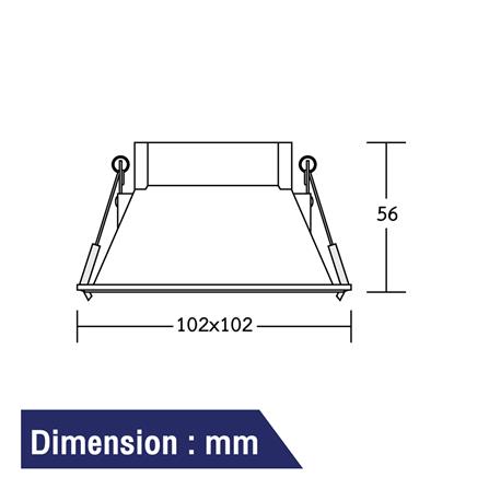 ดาวน์ไลท์ BEC SMR-W 4 นิ้ว สีขาว สี่เหลี่ยม_5