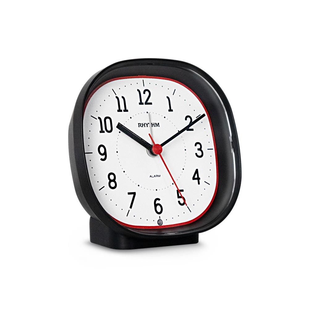 นาฬิกาปลุก RHYTHM 8RE674WR02 4X4 นิ้ว สีดำ