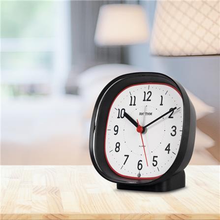 นาฬิกาปลุก RHYTHM 8RE674WR02 4X4 นิ้ว สีดำ_6