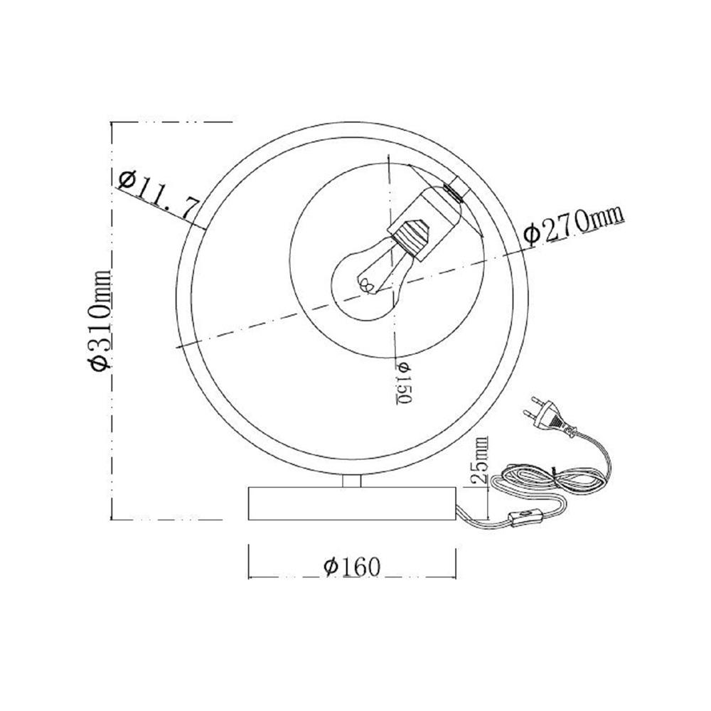 ไฟตั้งโต๊ะ CARINI MT2271 สีขาว/ทอง