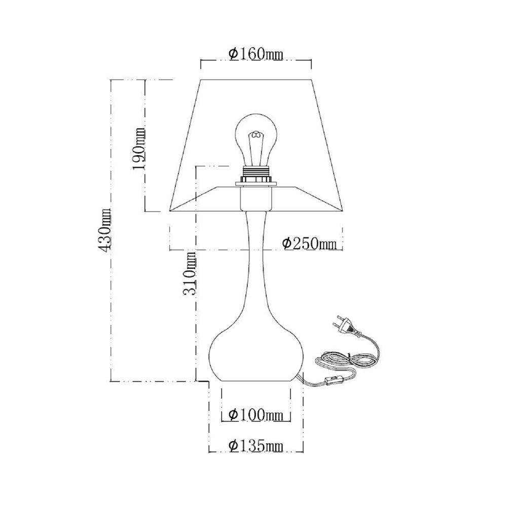 ไฟตั้งโต๊ะ CARINI MT23687BK สีดำ