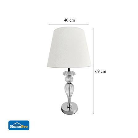 ไฟตั้งโต๊ะ CARINI MT2268A สีเงิน/ใส/ขาว_8