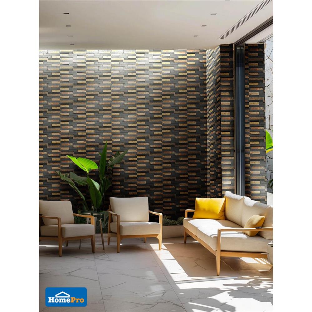 หินกาบ 10x30 ซม. หินโคราช จิ๊กซอว์สีสนิมแบบ 8 ชิ้น