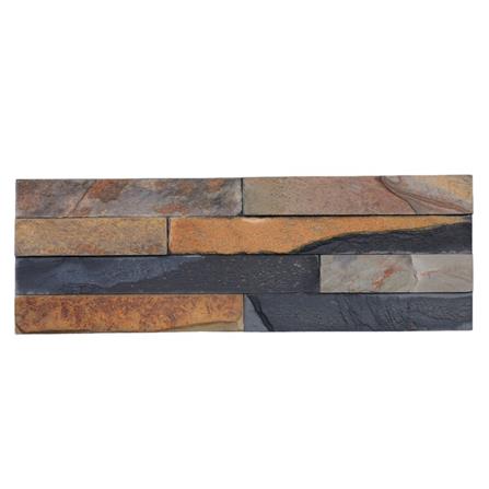 หินกาบ 10x30 ซม. หินโคราช จิ๊กซอว์สีสนิมแบบ 8 ชิ้น