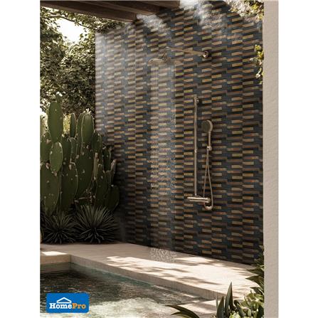 หินกาบ 10x30 ซม. หินโคราช จิ๊กซอว์สีสนิมแบบ 8 ชิ้น_6