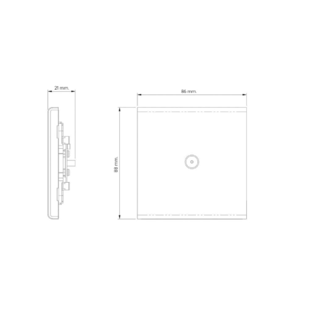 เต้ารับโทรทัศน์ SAHN D15-G สีทอง