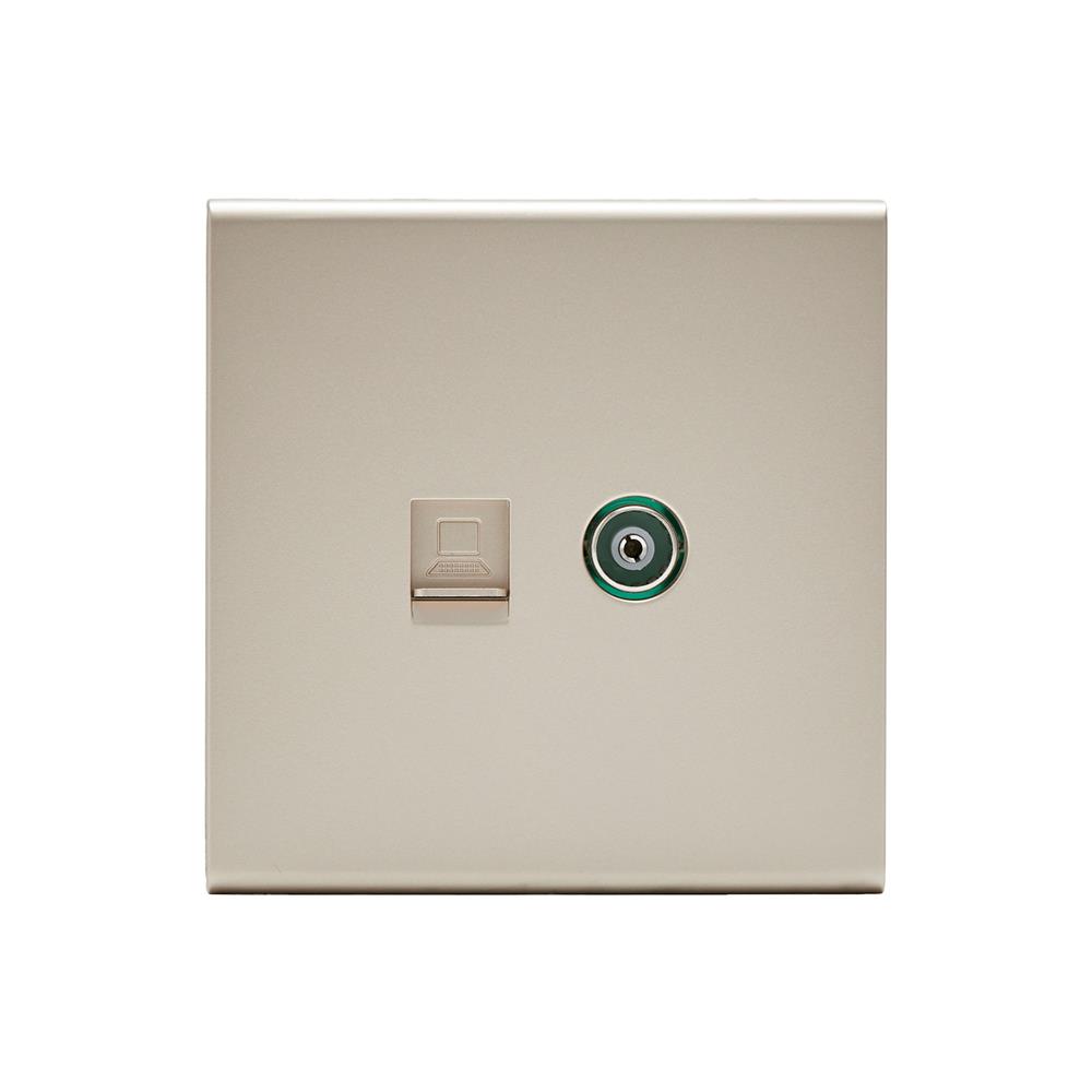 เต้ารับโทรทัศน์และคอมพิวเตอร์ CAT 6 SAHN D24-G สีทอง_1