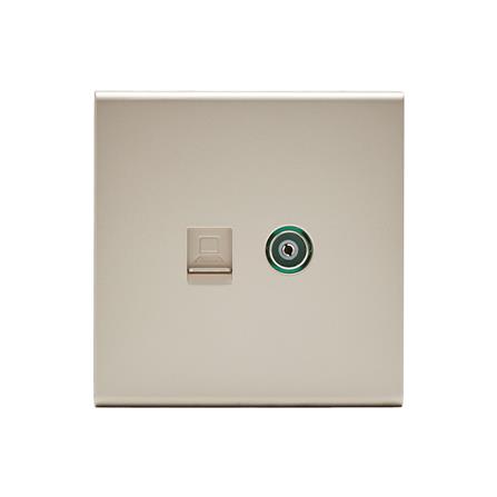 เต้ารับโทรทัศน์และคอมพิวเตอร์ CAT 6 SAHN D24-G สีทอง_0