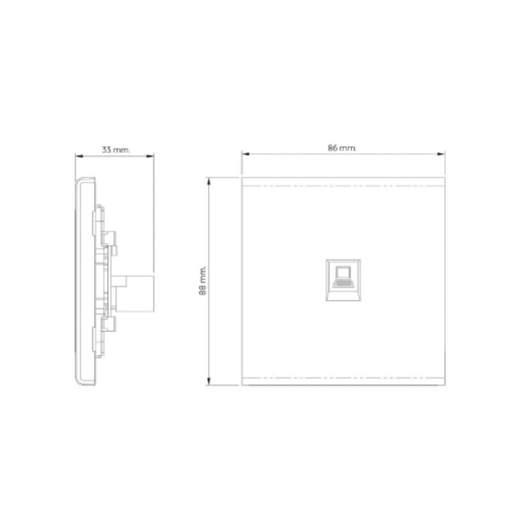 เต้ารับคอมพิวเตอร์ CAT6 SAHN D18-G สีทอง
