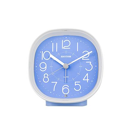 นาฬิกาปลุก RHYTHM 8RE674WR04 4X4 นิ้ว สีขาว/ฟ้า_0