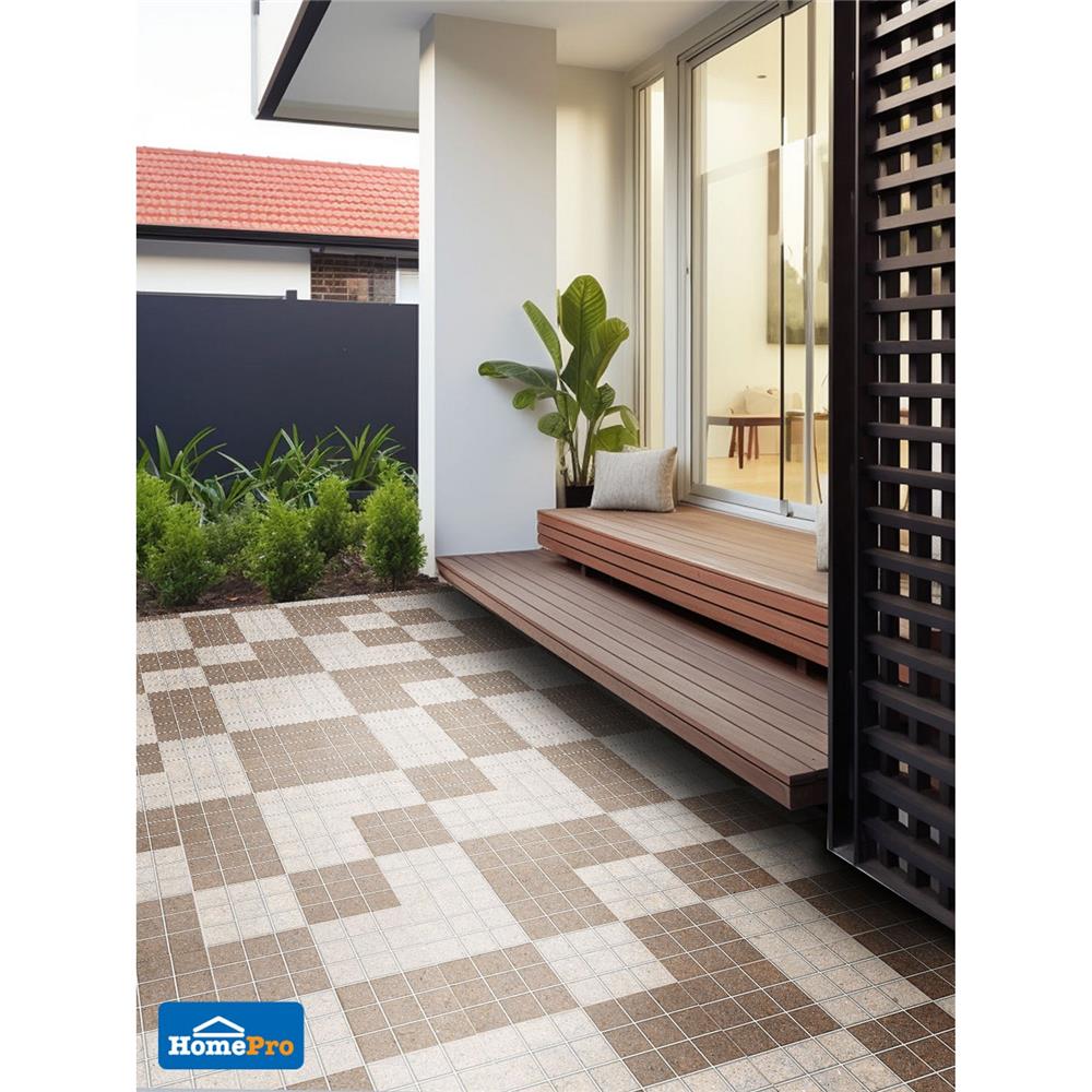 กระเบื้องพื้น 12x12 นิ้ว DURAGRES เวิลด์สโตน น้ำตาล A 1 ตร.ม.