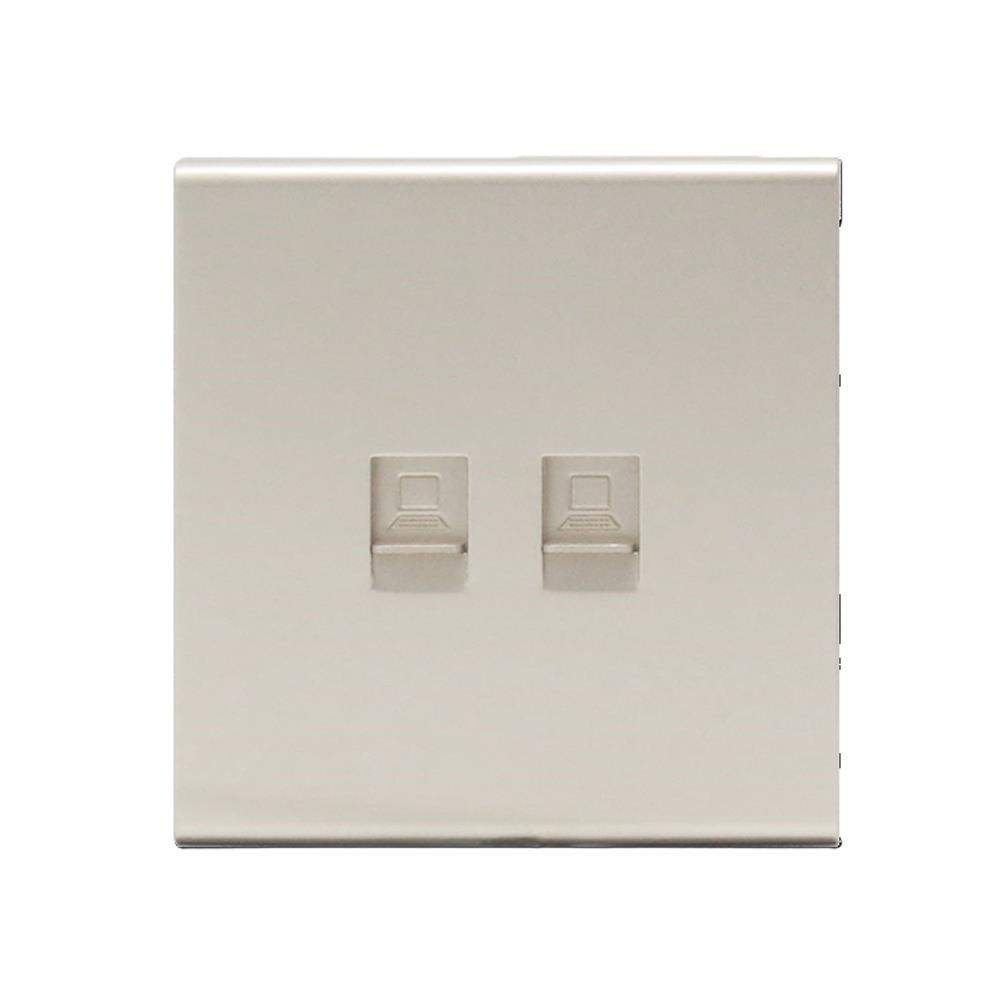 เต้ารับคอมพิวเตอร์คู่ CAT6 SAHN D37-G สีทอง_1