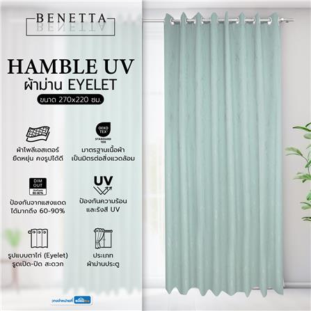 ผ้าม่าน EYELET BENETTA HAMBLE UV 270X220 ซม. สีเขียว_6