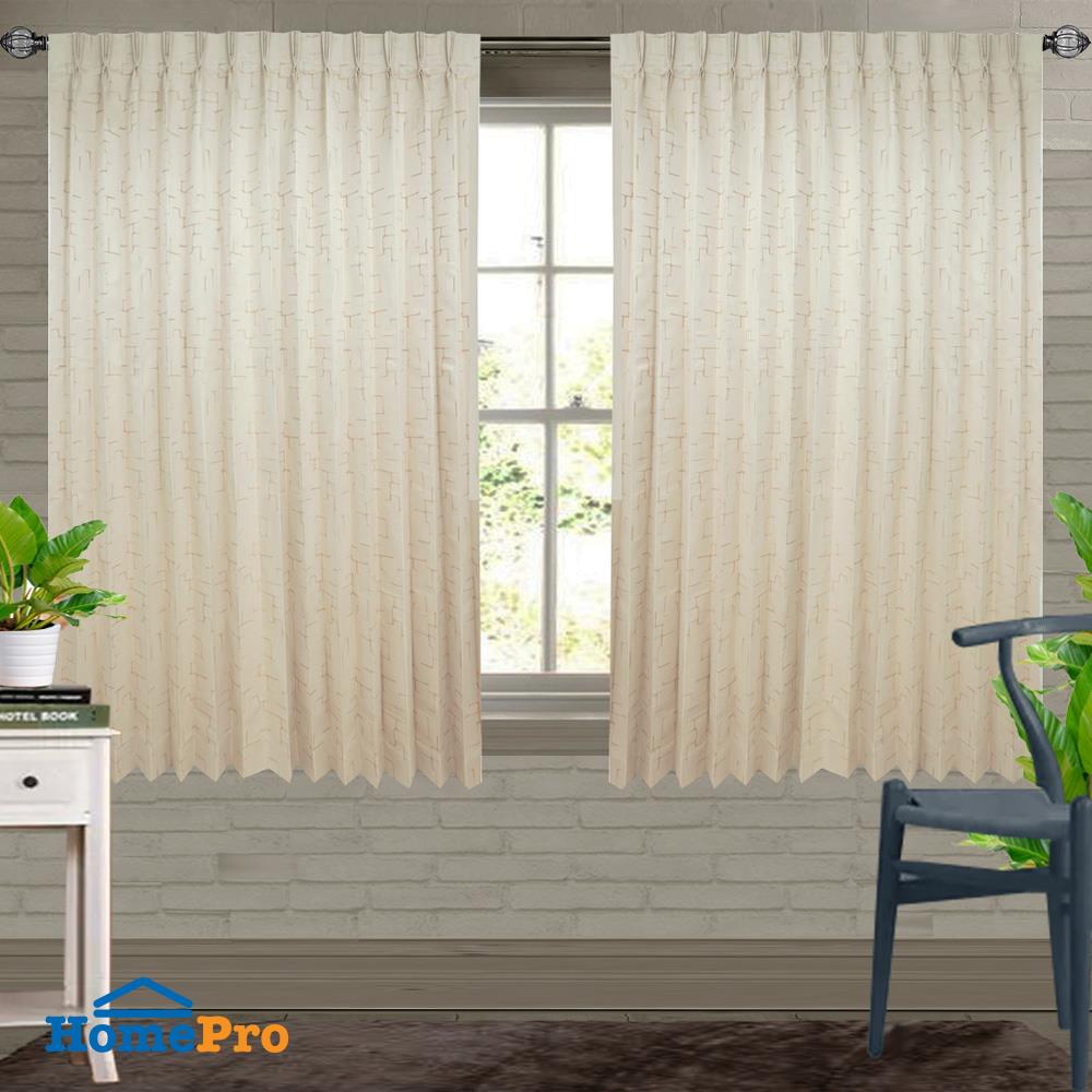 ผ้าม่านจีบ BENETTA BOSTON UV 140X160 ซม. สีครีม