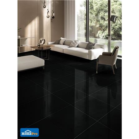 กระเบื้องพื้นพอร์ซเลน 60x60 ซม. TARA ซุปเปอร์แบล็ค นาโน ดำ PM 1.44 ตร.ม._3