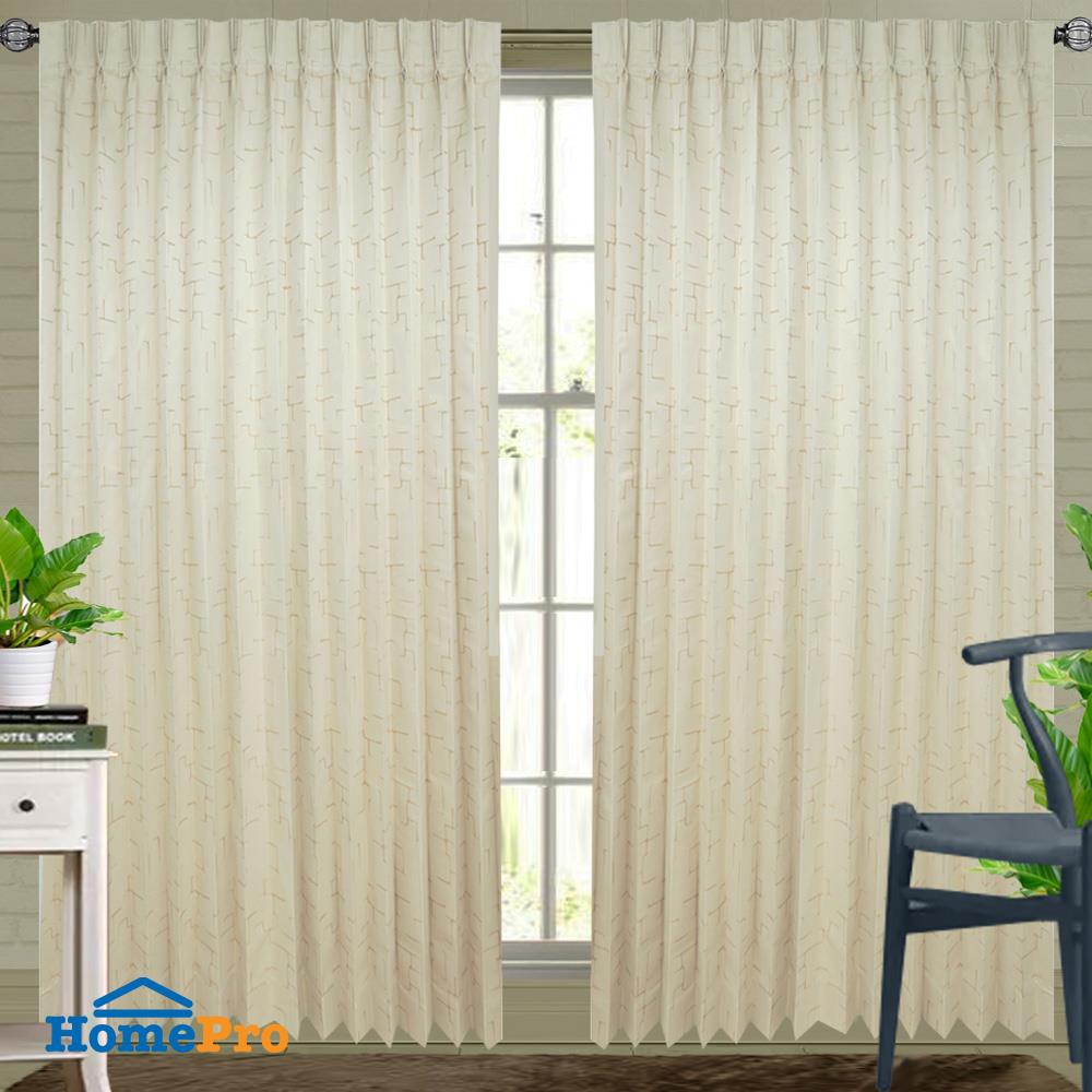 ผ้าม่านจีบ BENETTA BOSTON UV 140X220 ซม. สีครีม