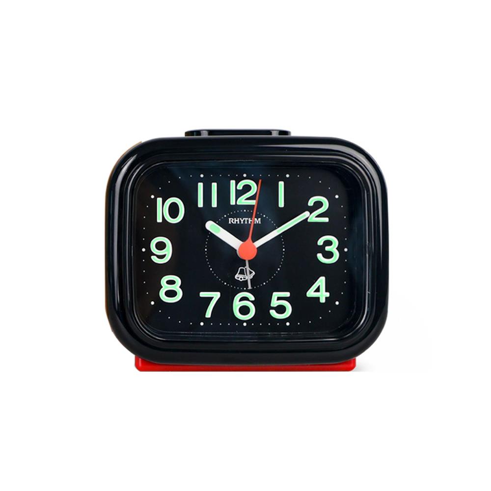 นาฬิกาปลุก RHYTHM 4RA888-R01 4.6X4 นิ้ว สีแดง/ดำ