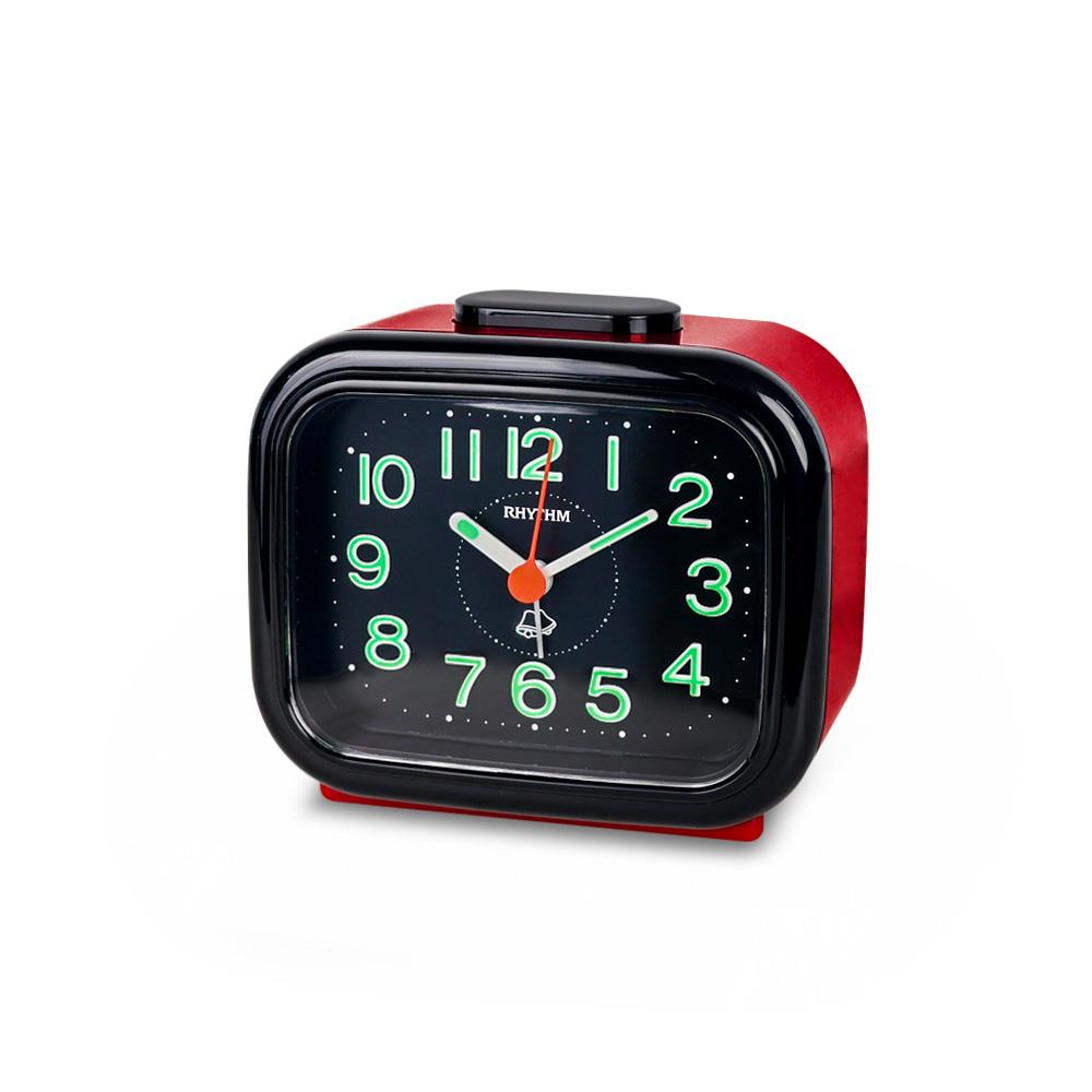 นาฬิกาปลุก RHYTHM 4RA888-R01 4.6X4 นิ้ว สีแดง/ดำ