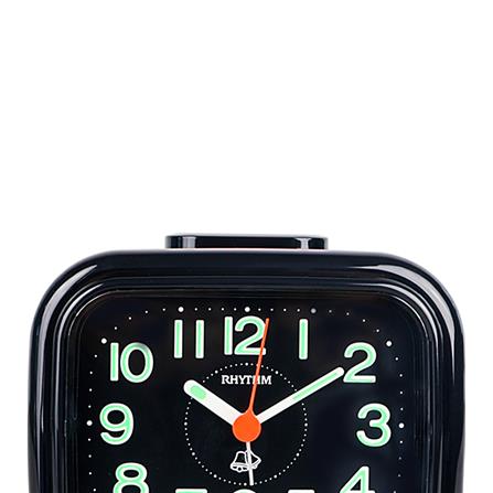 นาฬิกาปลุก RHYTHM 4RA888-R01 4.6X4 นิ้ว สีแดง/ดำ_2