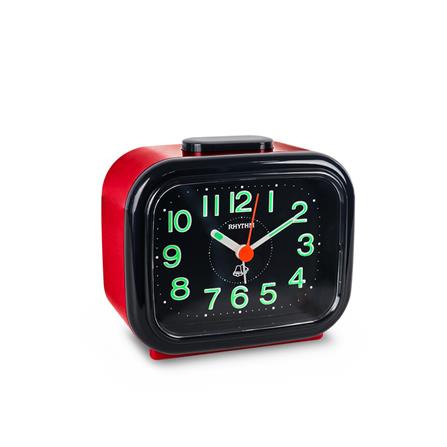 นาฬิกาปลุก RHYTHM 4RA888-R01 4.6X4 นิ้ว สีแดง/ดำ_3