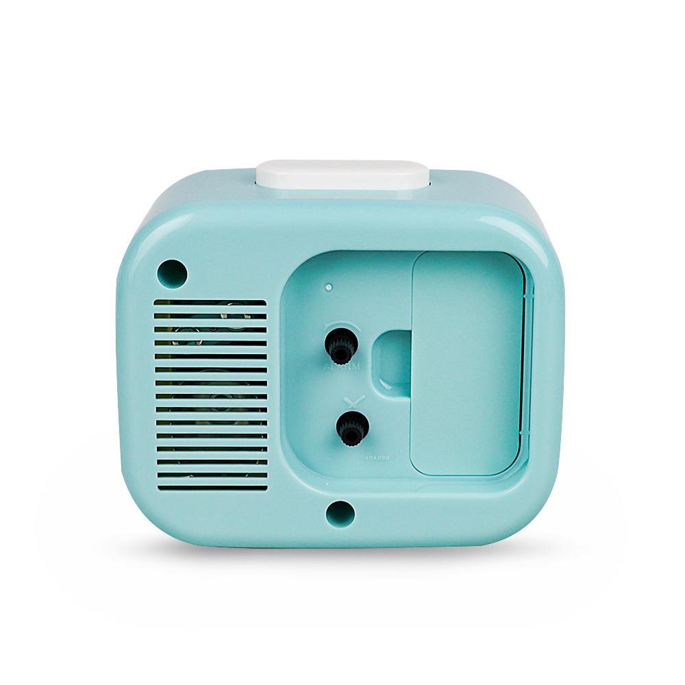 นาฬิกาปลุก RHYTHM 4RA888-R79 4.6X4 นิ้ว สีฟ้า/ขาว