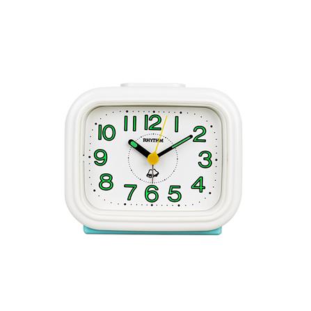 นาฬิกาปลุก RHYTHM 4RA888-R79 4.6X4 นิ้ว สีฟ้า/ขาว_0