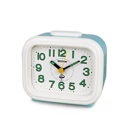 นาฬิกาปลุก RHYTHM 4RA888-R79 4.6X4 นิ้ว สีฟ้า/ขาว_1