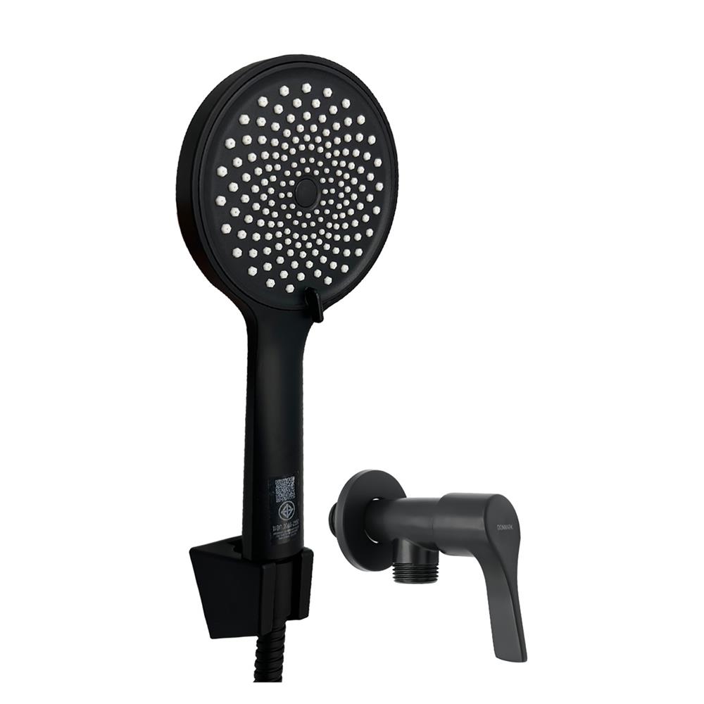 ชุดฝักบัวสายอ่อน 3 ระดับ พร้อมวาล์ว DONMARK GL-3710 สีดำ