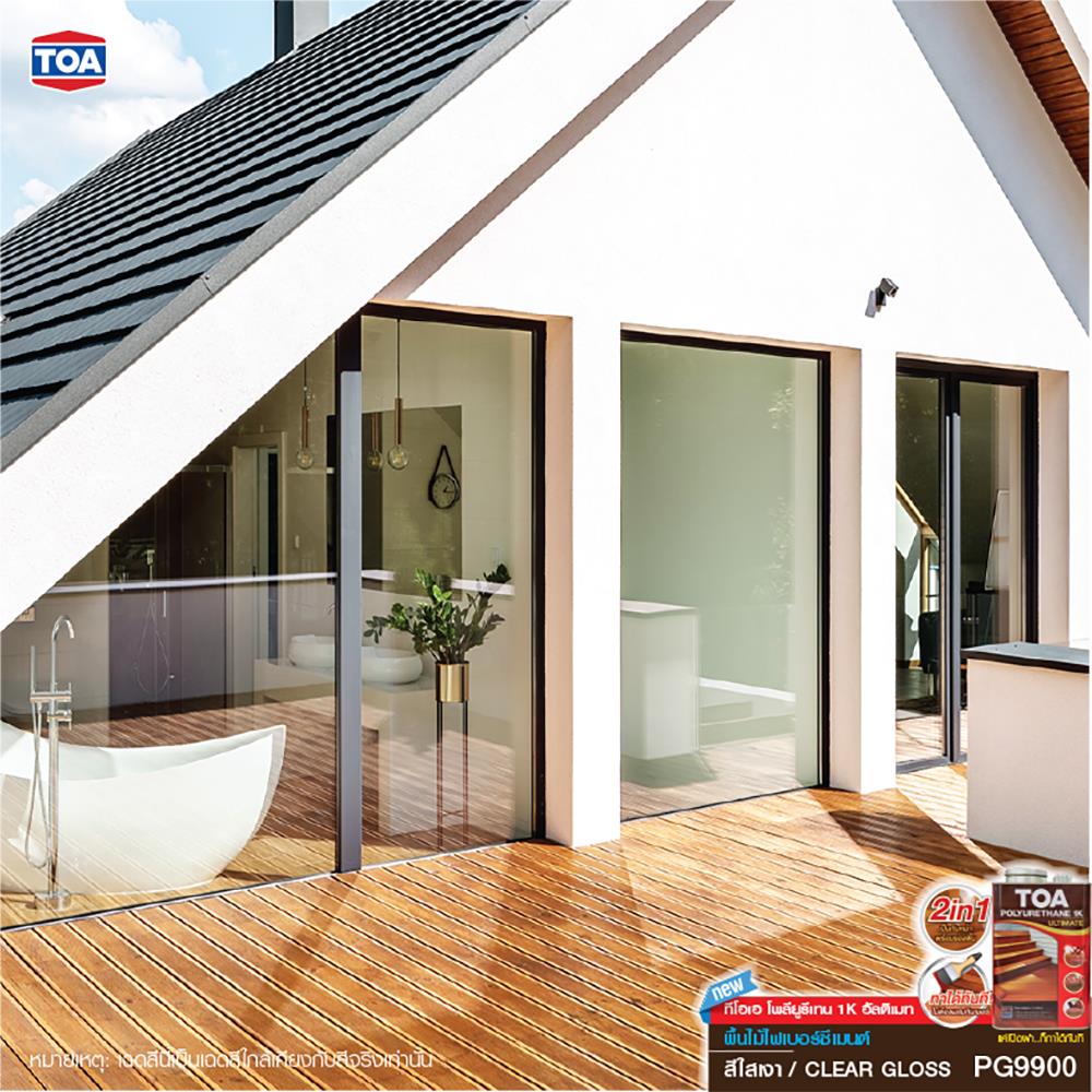 โพลียูรีเทนภายนอก TOA 1K ULTIMATE PG9900 สีใส โปร่งแสงเงา 1.5 ลิตร