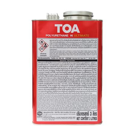 โพลียูรีเทนภายนอก TOA 1K ULTIMATE PM9800 สีใส โปร่งแสงด้าน 3 ลิตร_1