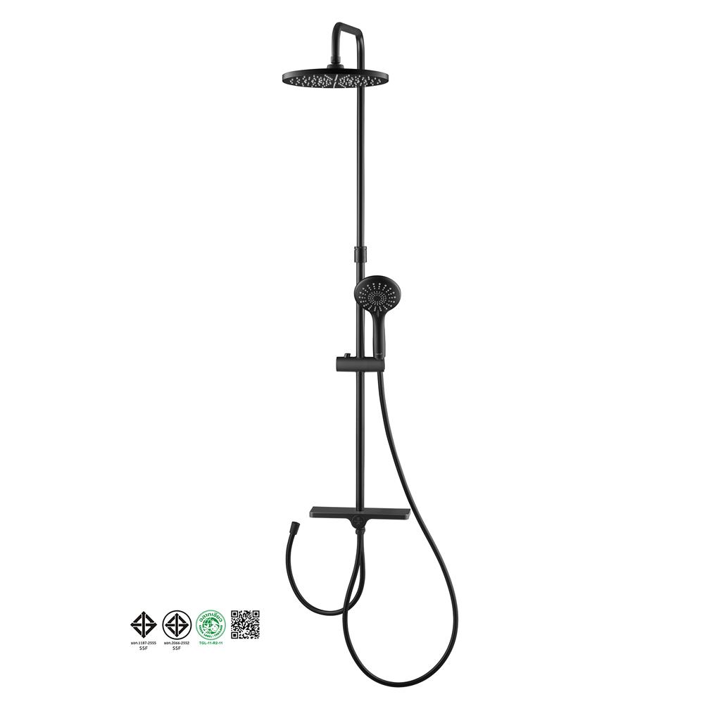 ฝักบัว RAIN SHOWER ผสม COTTO CT6216BL สีดำ