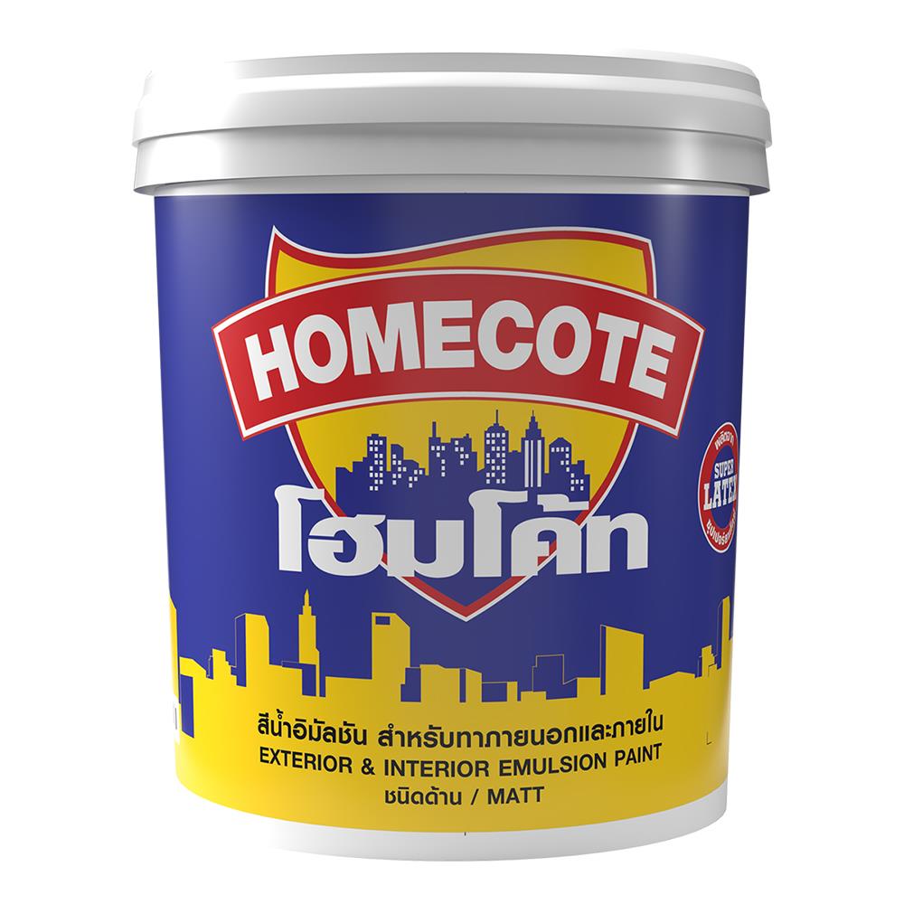สีน้ำทาภายนอก ชนิดด้าน TOA HOMECOTE HC100 สีขาว 5 แกลลอน