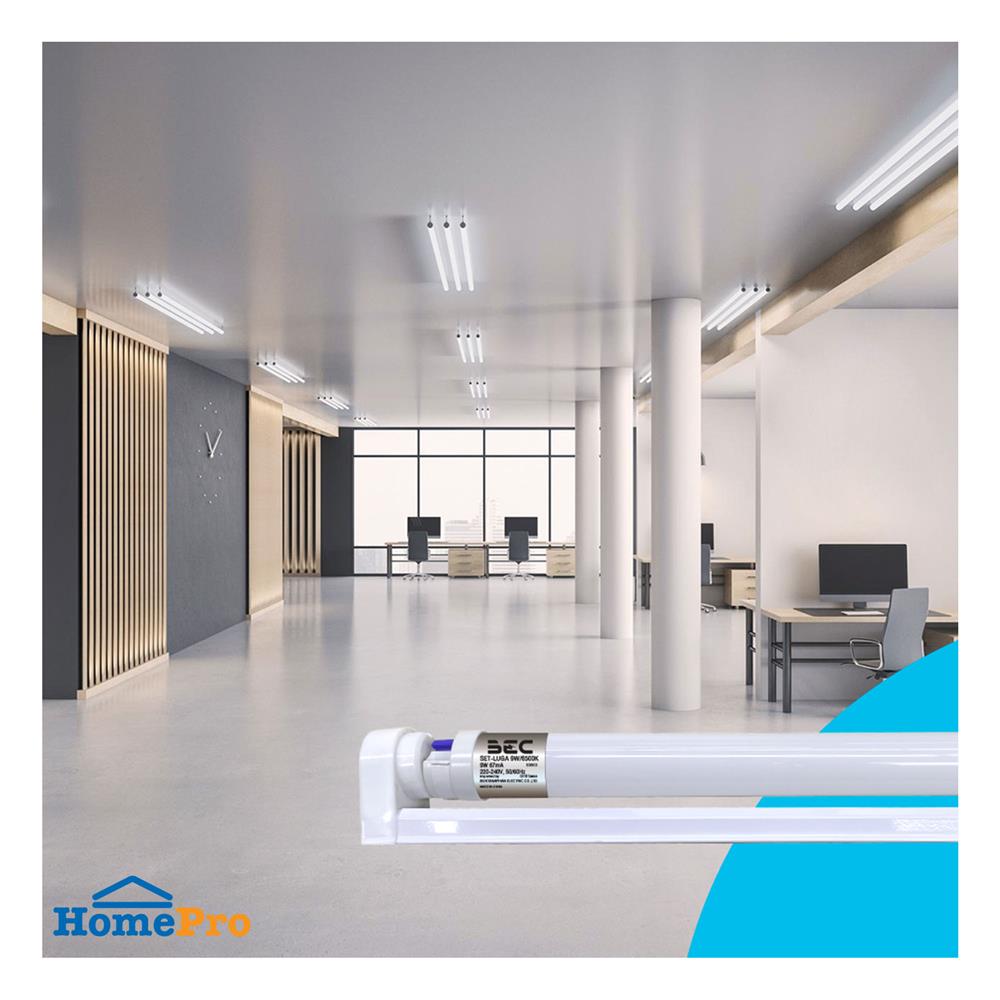 ชุดรางนีออน LED BEC T8 SET-LUGA 9 วัตต์ DAYLIGHT