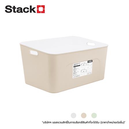กล่องฝาปิดมีหูจับ 38 ลิตร STACKO 31x45x23.5 ซม. คละสี (1 ชิ้น)_0