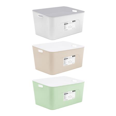 กล่องฝาปิดมีหูจับ 38 ลิตร STACKO 31x45x23.5 ซม. คละสี (1 ชิ้น)_2