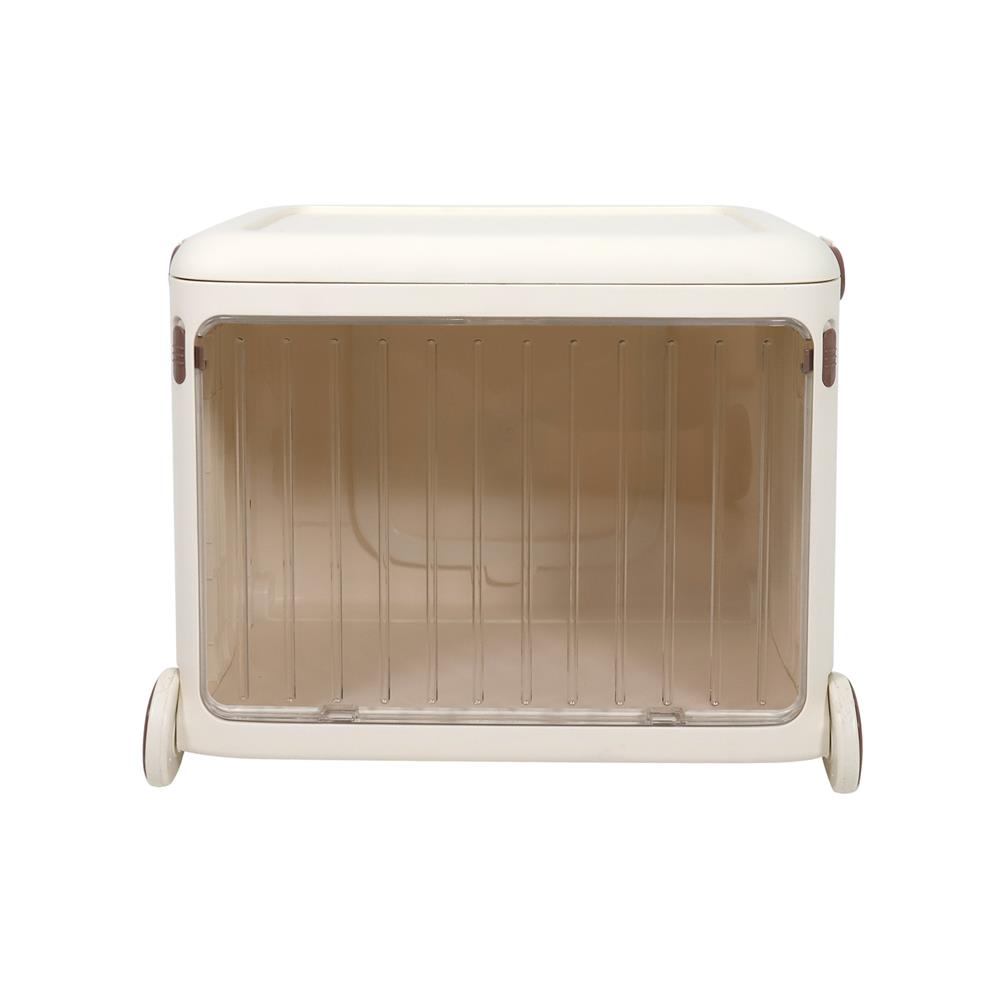 กล่องเก็บของฝาหน้าใส มีที่ลาก STACKO KID 49x35x38.5 ซม. สีขาว