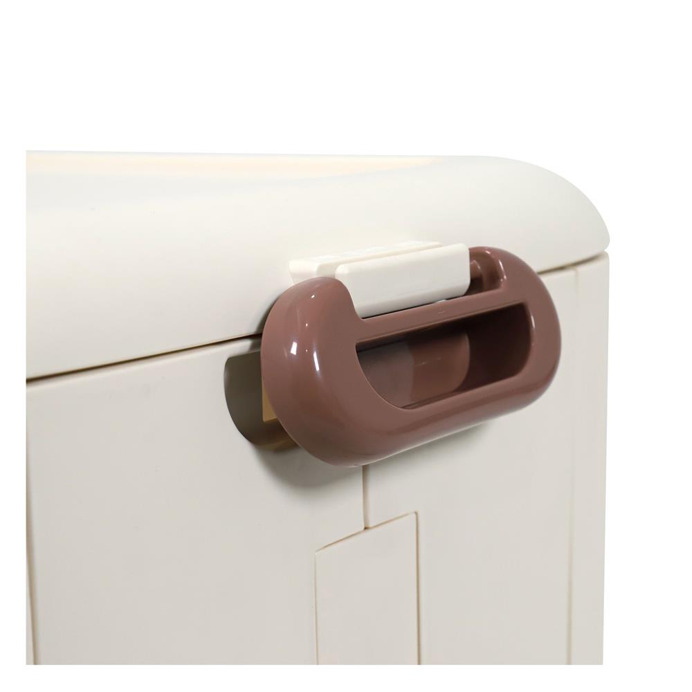 กล่องเก็บของฝาหน้าใส มีที่ลาก STACKO KID 49x35x38.5 ซม. สีขาว