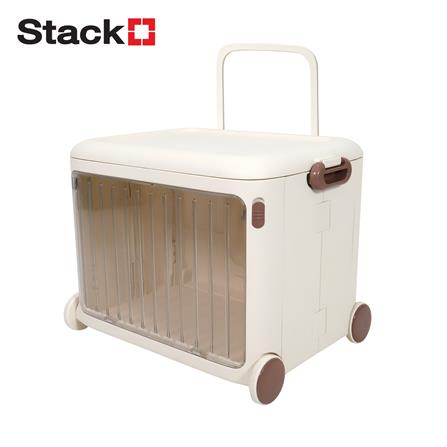 กล่องเก็บของฝาหน้าใส มีที่ลาก STACKO KID 49x35x38.5 ซม. สีขาว_1