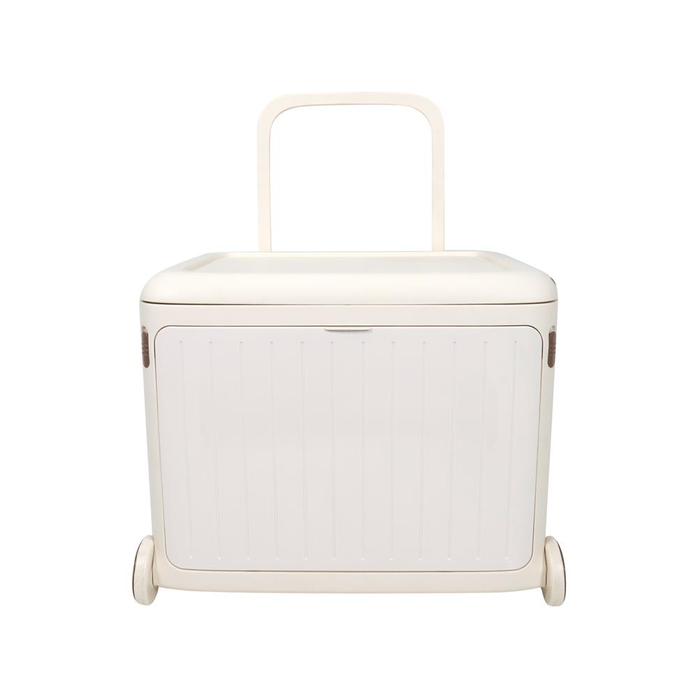 กล่องเก็บของฝาหน้า มีที่ลาก STACKO KID 49x35x38.5 ซม. สีขาว