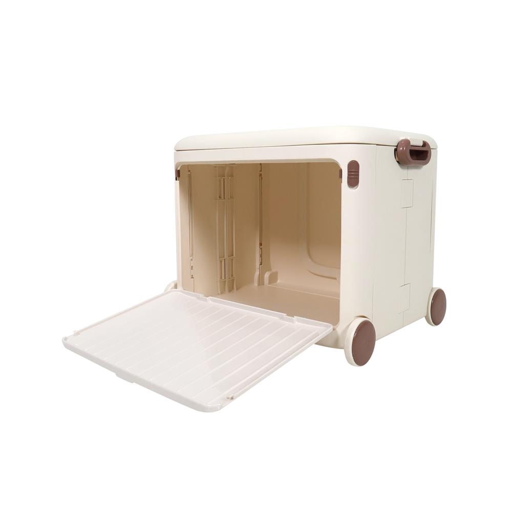 กล่องเก็บของฝาหน้า มีที่ลาก STACKO KID 49x35x38.5 ซม. สีขาว