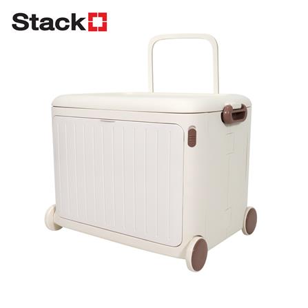 กล่องเก็บของฝาหน้า มีที่ลาก STACKO KID 49x35x38.5 ซม. สีขาว_1