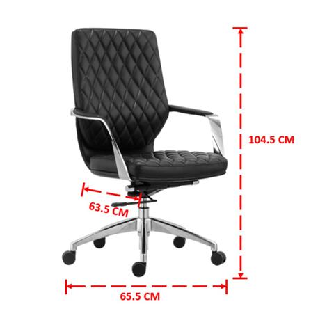 เก้าอี้สำนักงาน SURE KRISTER PL-525L BLACK สีดำ_5