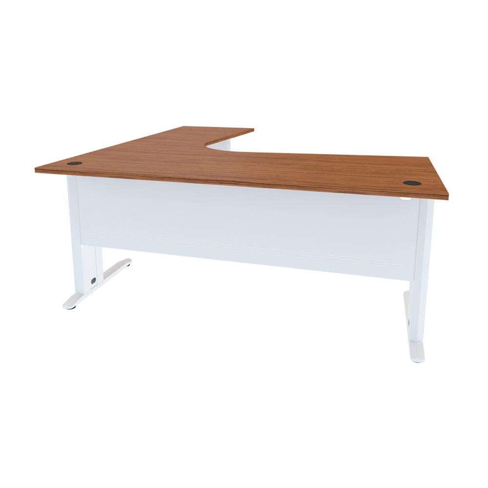 โต๊ะทำงานเข้ามุมขวา SURE ZEBRANO PLUS ZDK-1818R 180 ซม. สีไม้เข้ม