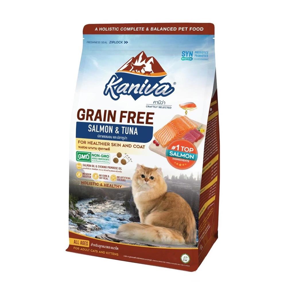 อาหารแมว KANIVA GRAIN FREE SALMON AND TUNA 340 ก.
